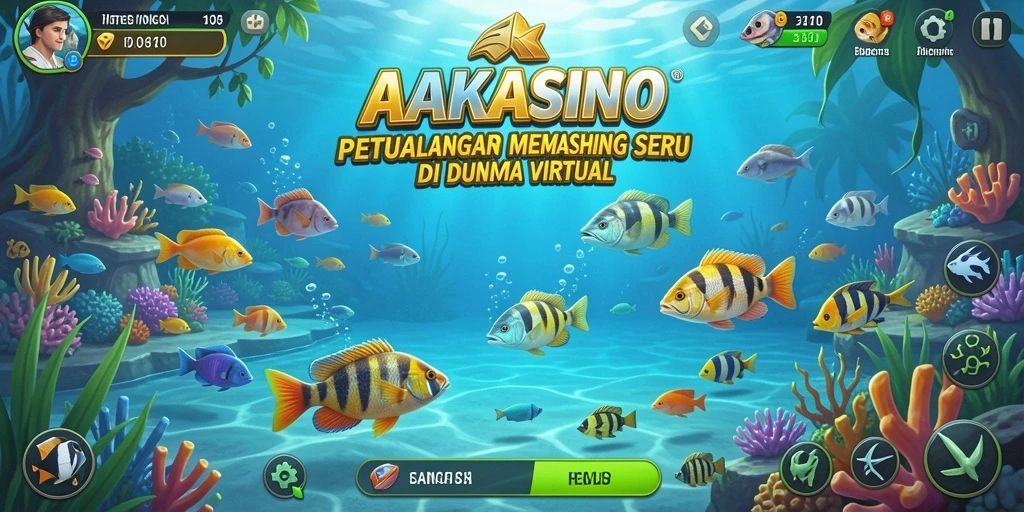 Screenshot utama AAKASINO menampilkan gameplay Fishing yang mendebarkan.