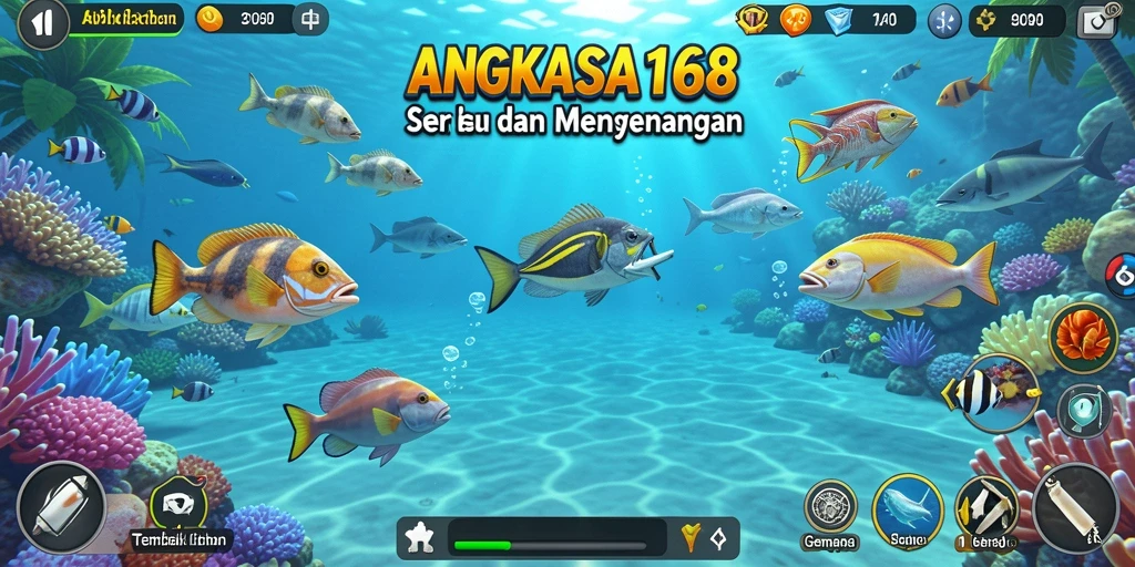 Screenshot utama menampilkan aksi tembak ikan yang seru di ANGKASA168.