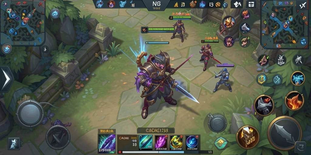 Screenshot gameplay CADAS138 menunjukkan aksi seru dalam pertarungan tim.