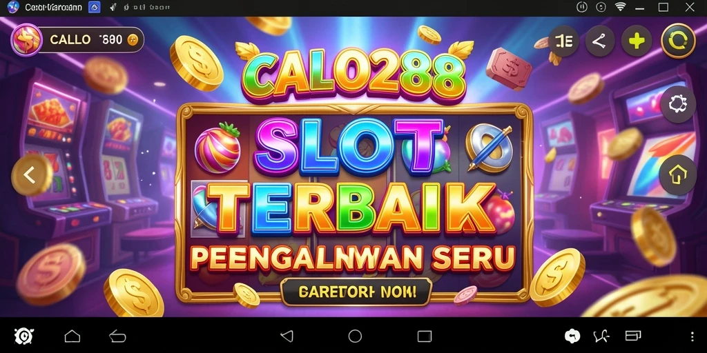 Screenshot gameplay CALO288 menampilkan gulungan yang berputar dengan grafis menarik.