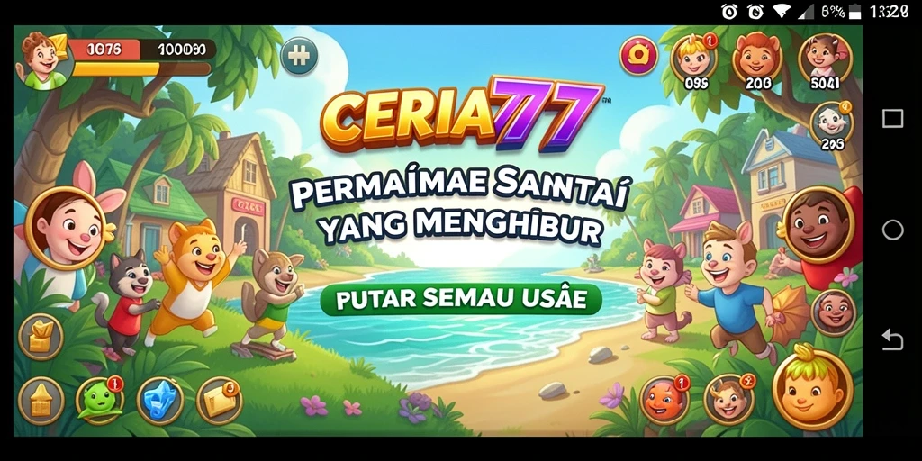 Tampilan gameplay menarik dari CERIA777 yang penuh warna.