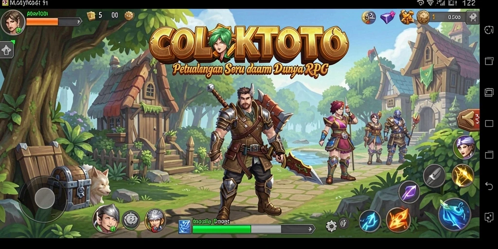 Screenshot COLOKTOTO menampilkan aksi pertempuran RPG yang seru dan dinamis.