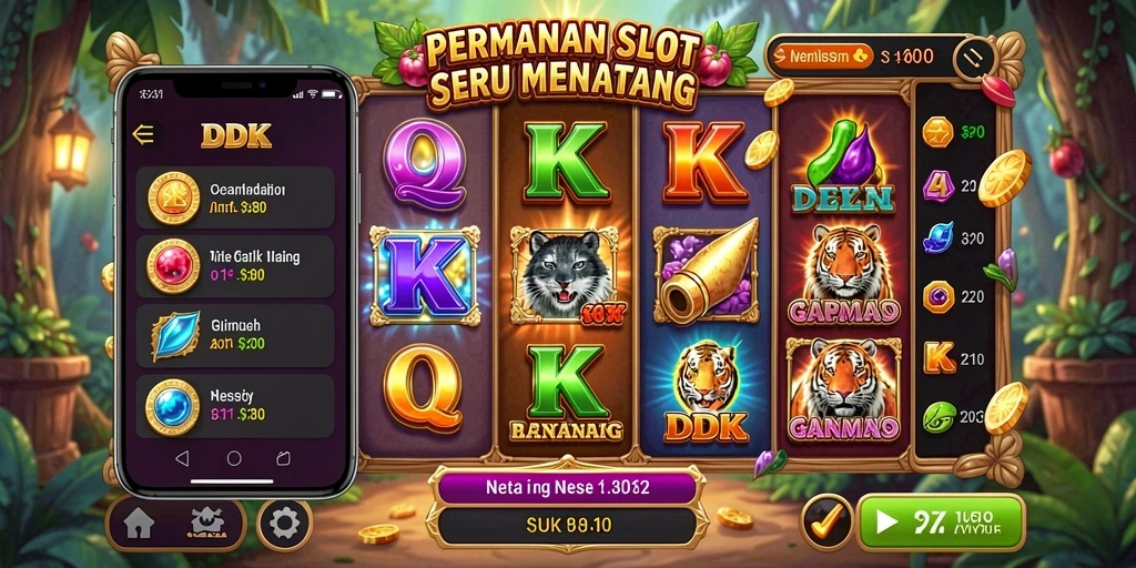 Screenshot gameplay DKK menunjukkan keseruan dalam putaran slot.