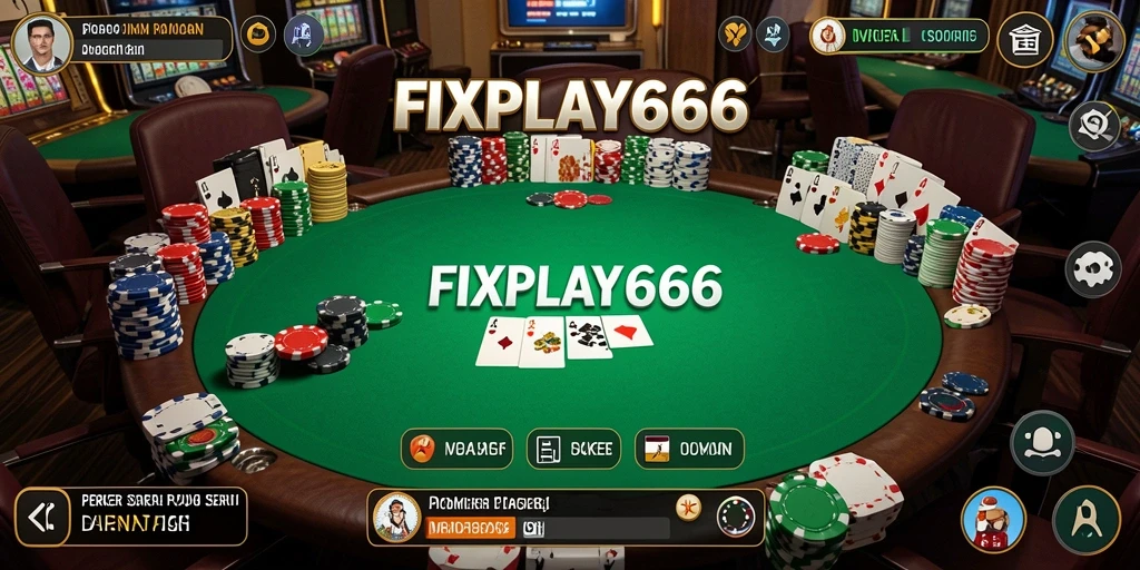 Tampilan permainan poker FIXPLAY666 yang menarik dan interaktif.