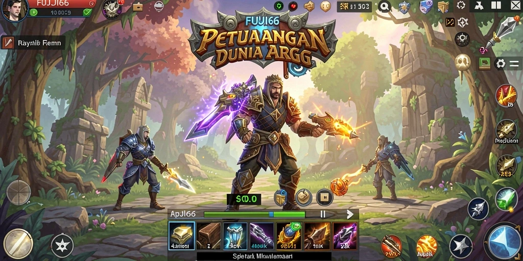 Screenshot FUJI66 menampilkan pertarungan intens dalam dunia ARPG.