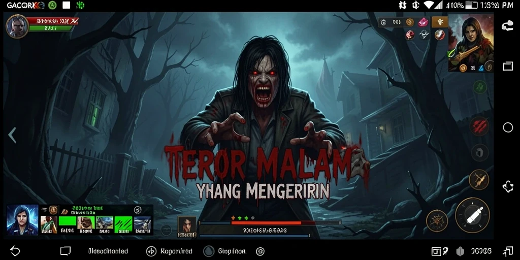Screenshot GACORX menampilkan suasana horror yang mencekam dan gameplay yang menegangkan.