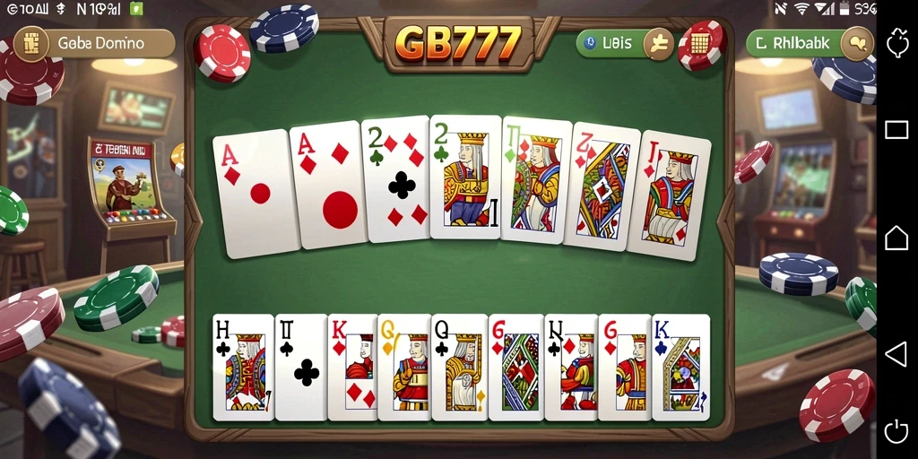 Tampilan gameplay Domino yang seru dan interaktif di GB777.