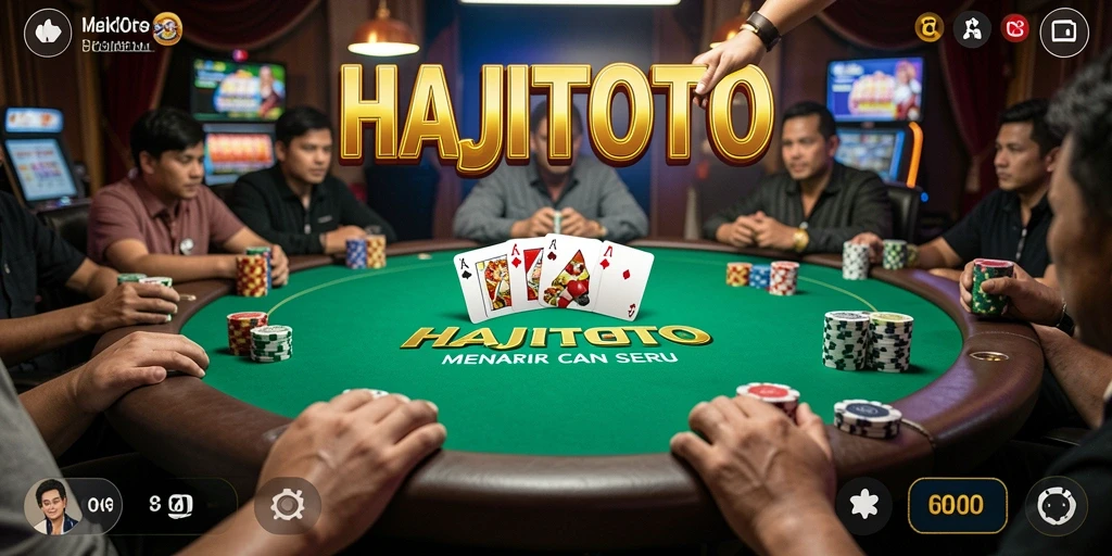Tampilan gameplay HAJITOTO yang menarik saat bermain Poker.