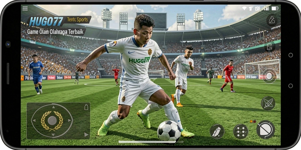 Tampilan gameplay olahraga mendebarkan di HUGO77.