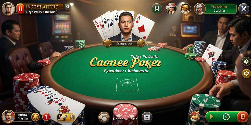 Screenshot gameplay <strong>INDOSATTOTO</strong> yang menunjukkan aksi poker yang mendebarkan.