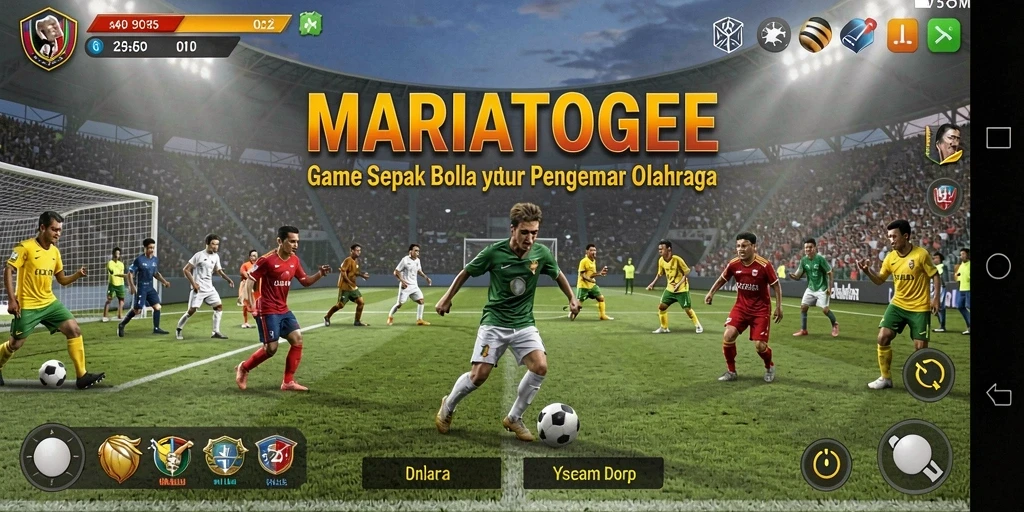Tampilan menarik dari gameplay sepak bola MARIATOGEL.