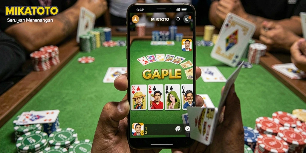 Gameplay seru dan interaktif permainan Gaple MIKATOTO.