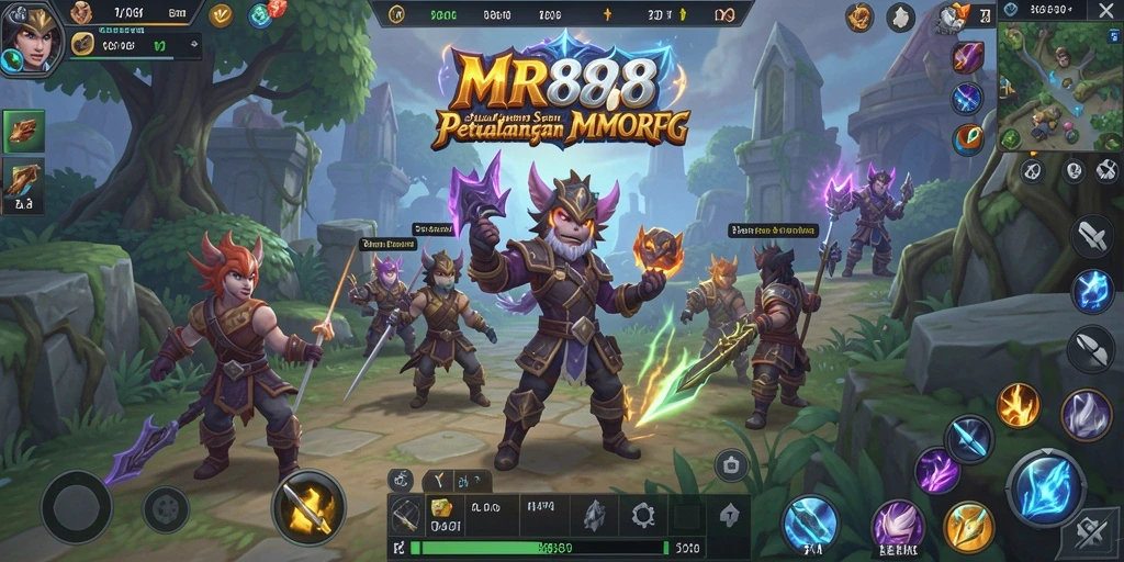 Gameplay memukau dari petualangan MMORPG yang mendebarkan.