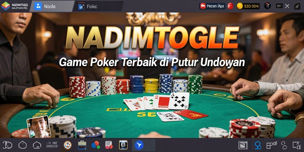Screenshot gameplay NADIMTOGEL dengan tampilan menarik saat bermain poker.