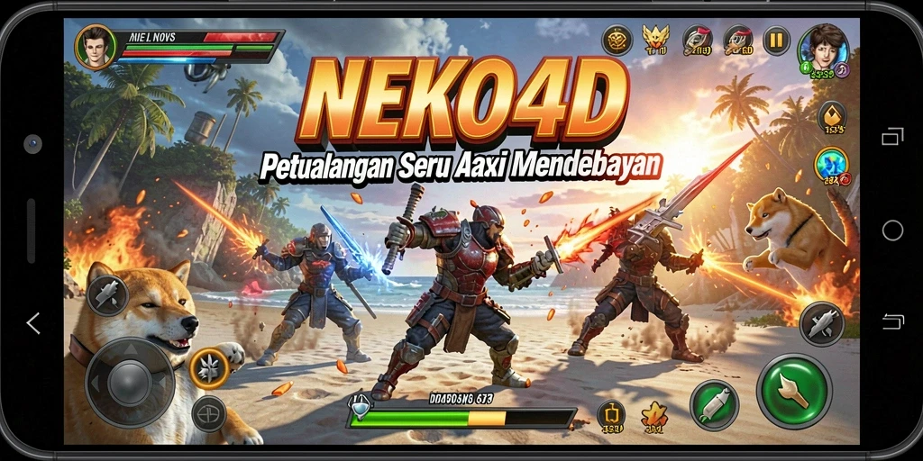 Tampilan gameplay NEKO4D yang mendebarkan dan penuh aksi.