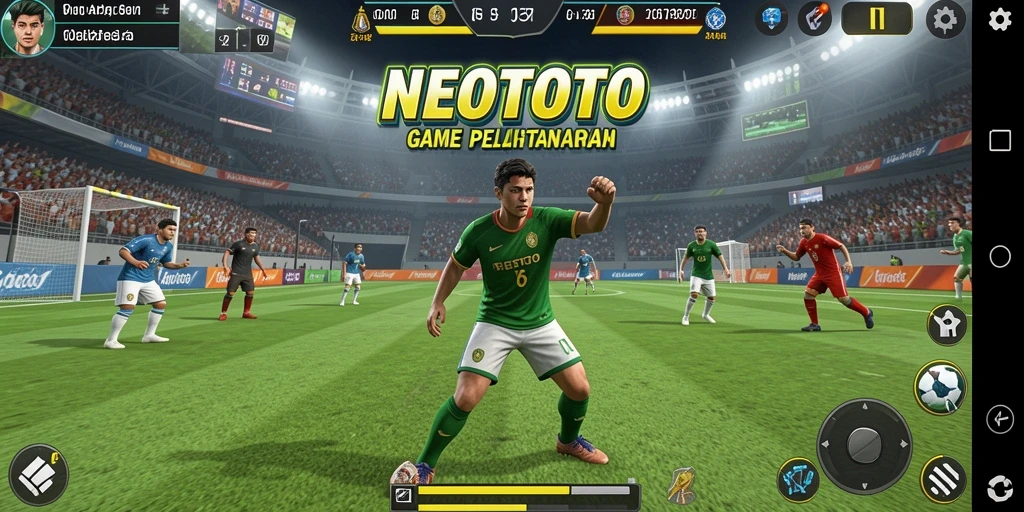 Screenshot gameplay NEOTOTO menampilkan aksi olahraga yang dinamis dan grafis yang menarik.