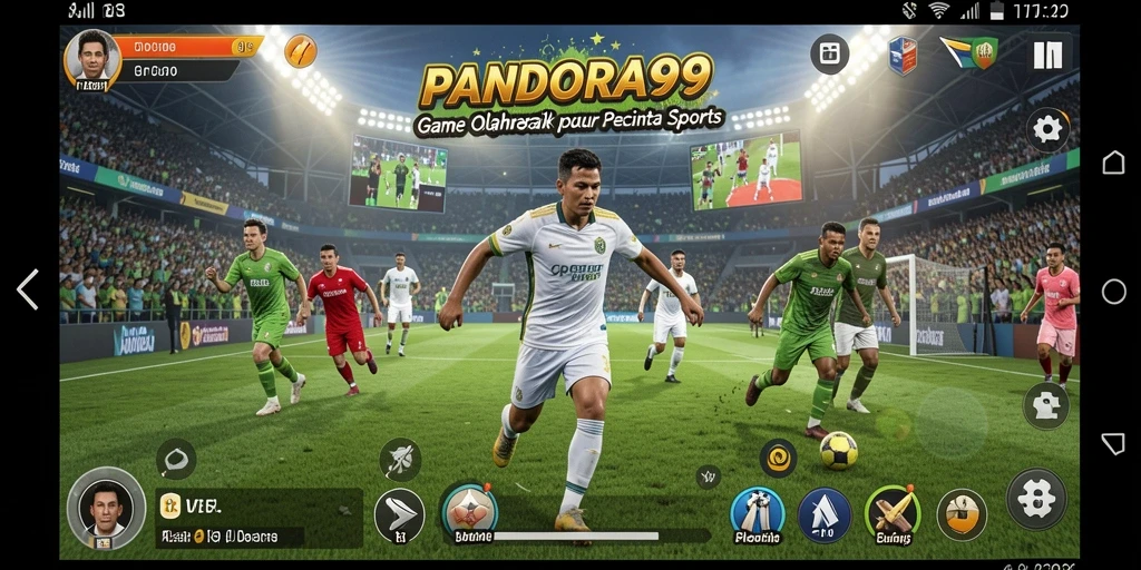 Tampilan gameplay menarik dalam PANDORA99 yang menggabungkan berbagai olahraga.