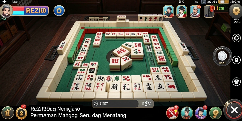 Gameplay Mahjong yang menarik dan interaktif di REZIXO.