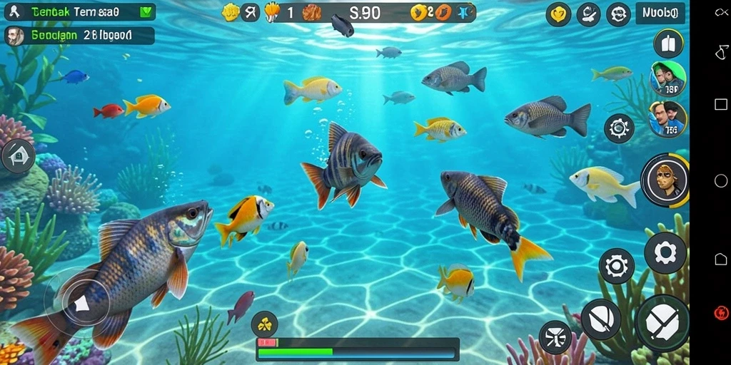 Gameplay S80 menampilkan aksi tembak ikan yang seru.
