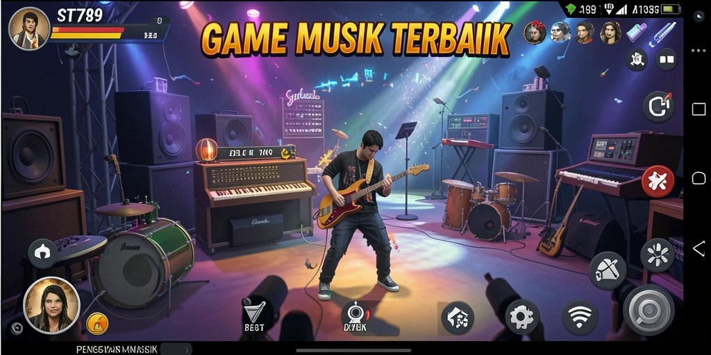 Gameplay <strong>ST789</strong> yang menampilkan tantangan musik interaktif.