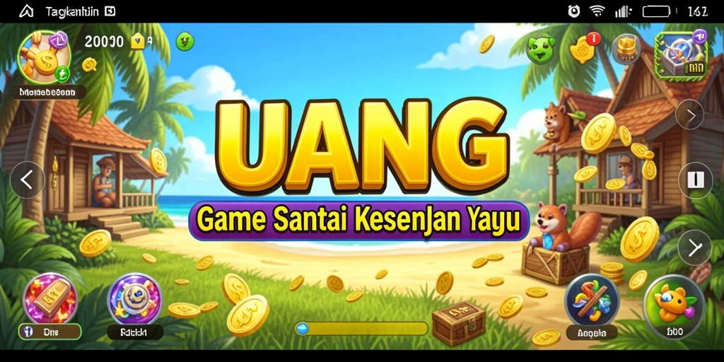 Tampilan gameplay UANG yang ceria dan menghibur.