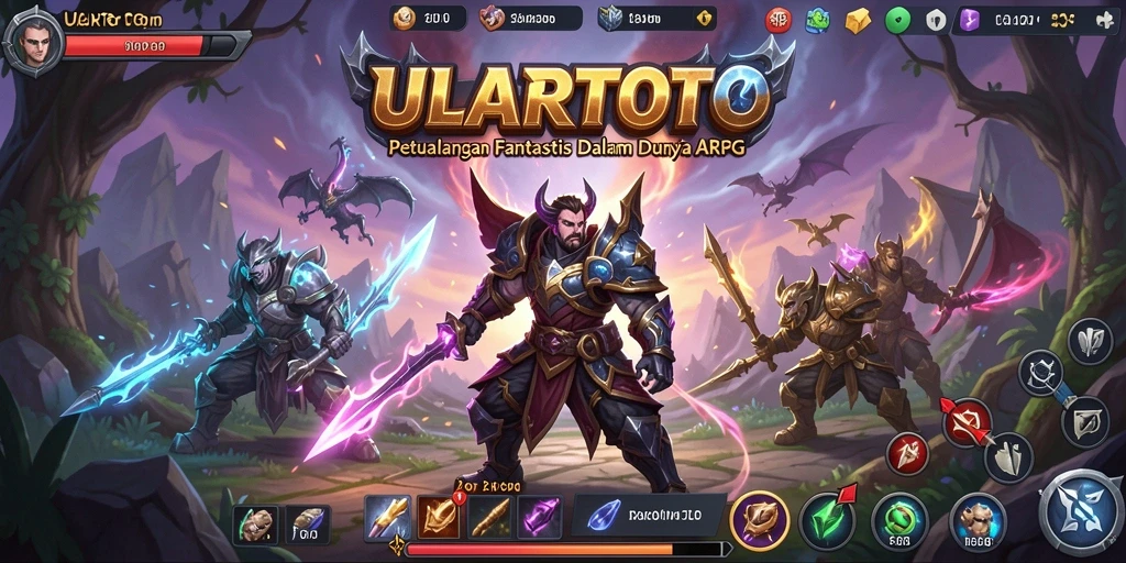 Tampilan aksi seru dalam gameplay ULARTOTO.
