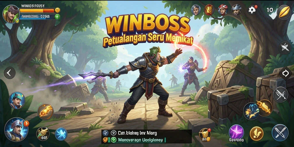 Tampilan gameplay seru di WINBOSS yang penuh petualangan.